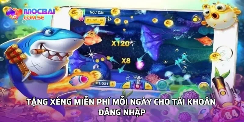 Tặng xèng miễn phí mỗi ngày cho tài khoản đăng nhập